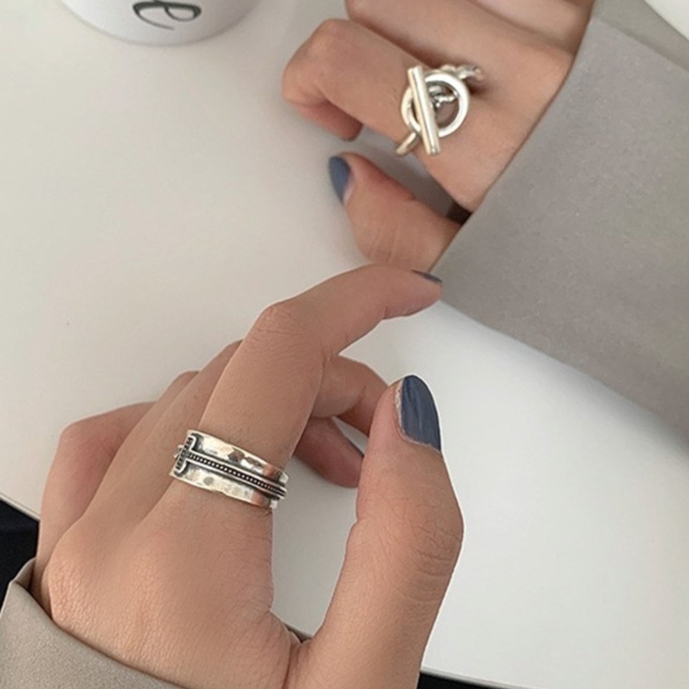 Silver Chain Ring Set - Picture 8 of 15